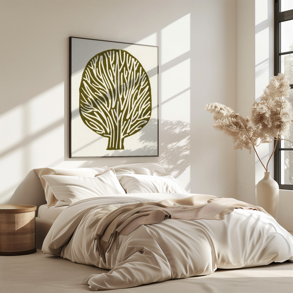 Linolschnitt Baum | Poster