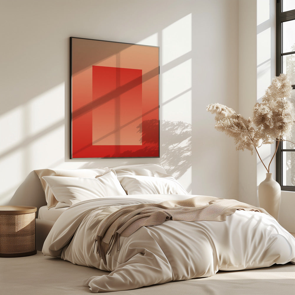 Rotes Farbverlaufsportal | Poster