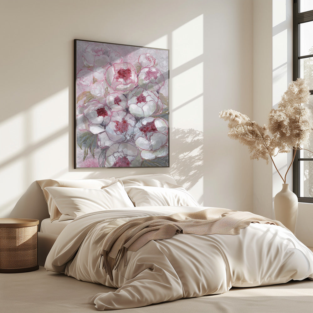 Nuria Strauß Pfingstrosen in Rosa | Poster