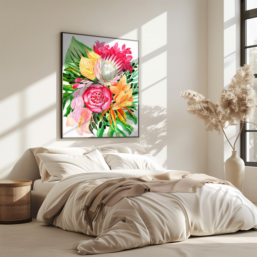 Celia Tropischer Blumenstrauß | Poster