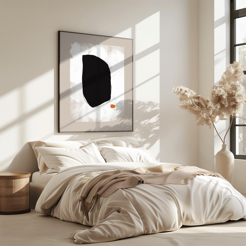 Bold Black Shape Contrasting | Poster