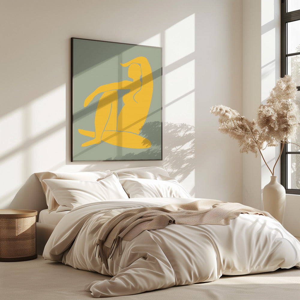 Figure Green And Yellow Matisse Style | Poster