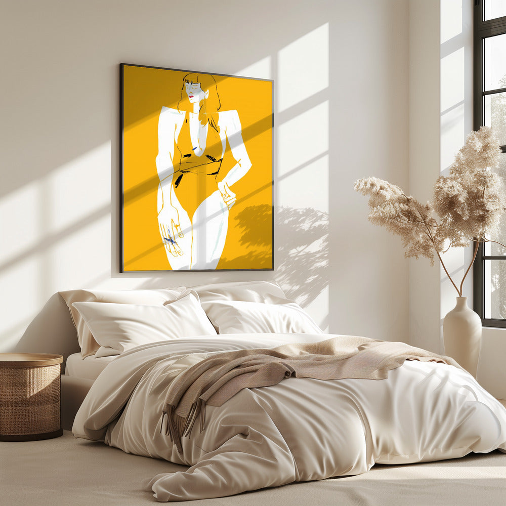 Girl in Bathing Suit Yellow | Poster