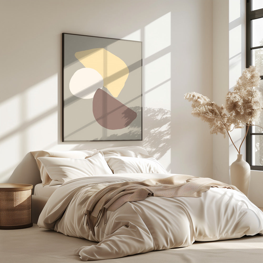 Geometrische Felder Gelb | Poster