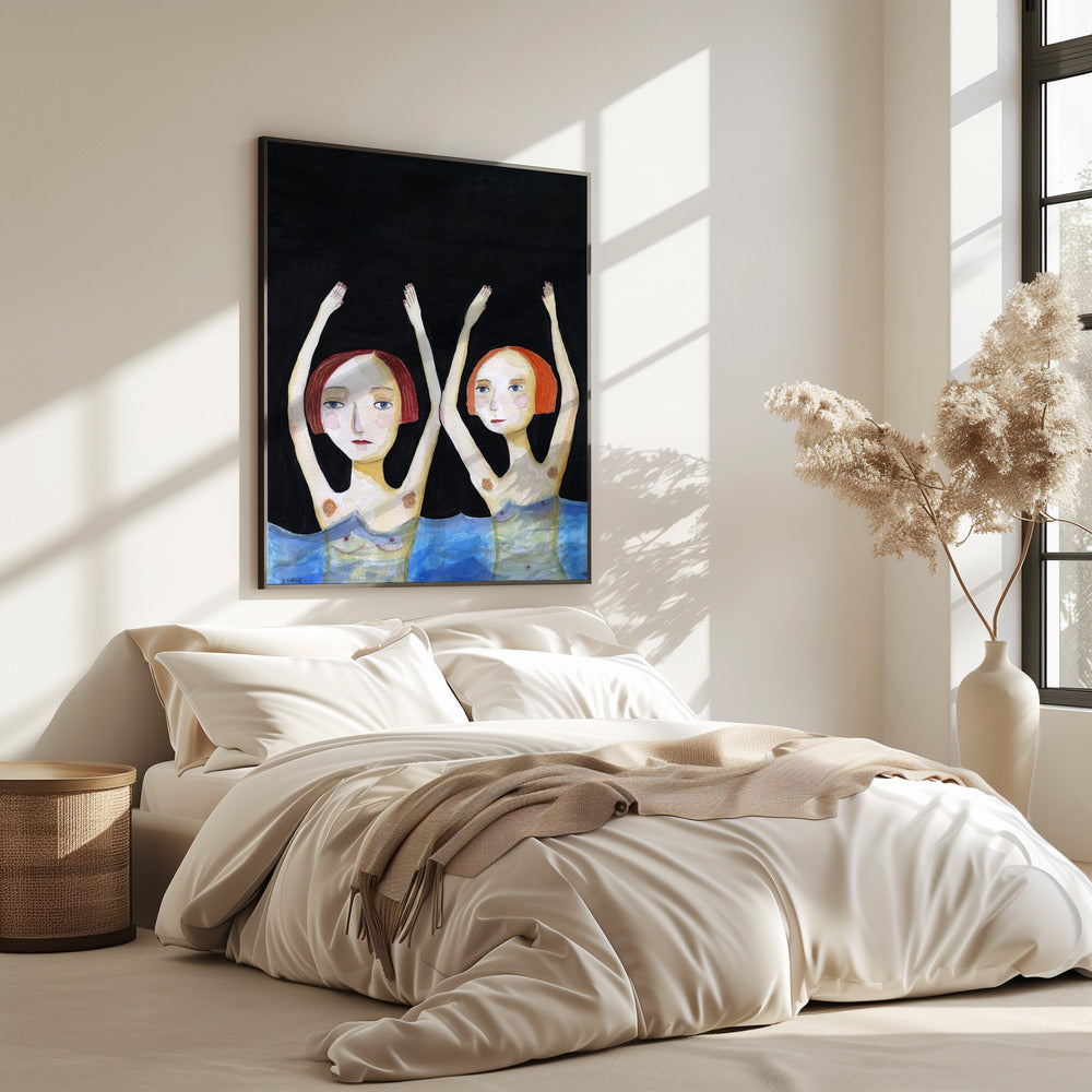 Schwimmende Mädchen | Poster