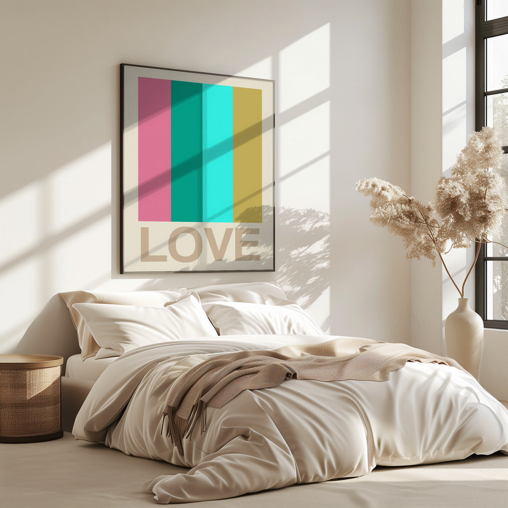 Retro Streifen LOVE CItrus | Poster