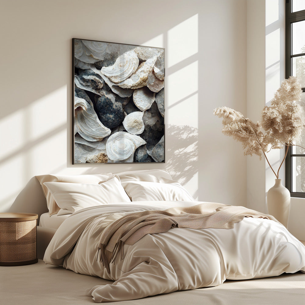 Muscheln und Stein | Poster