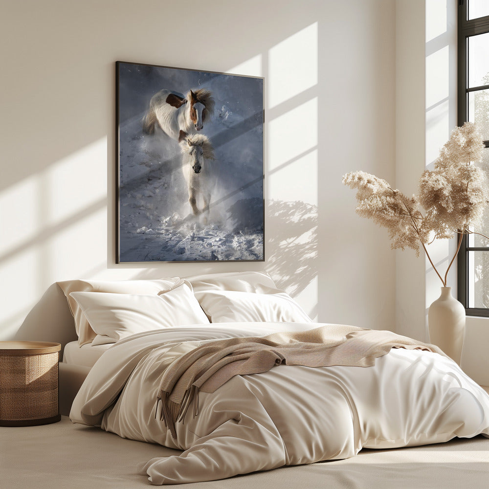 Zwei Pferde | Poster