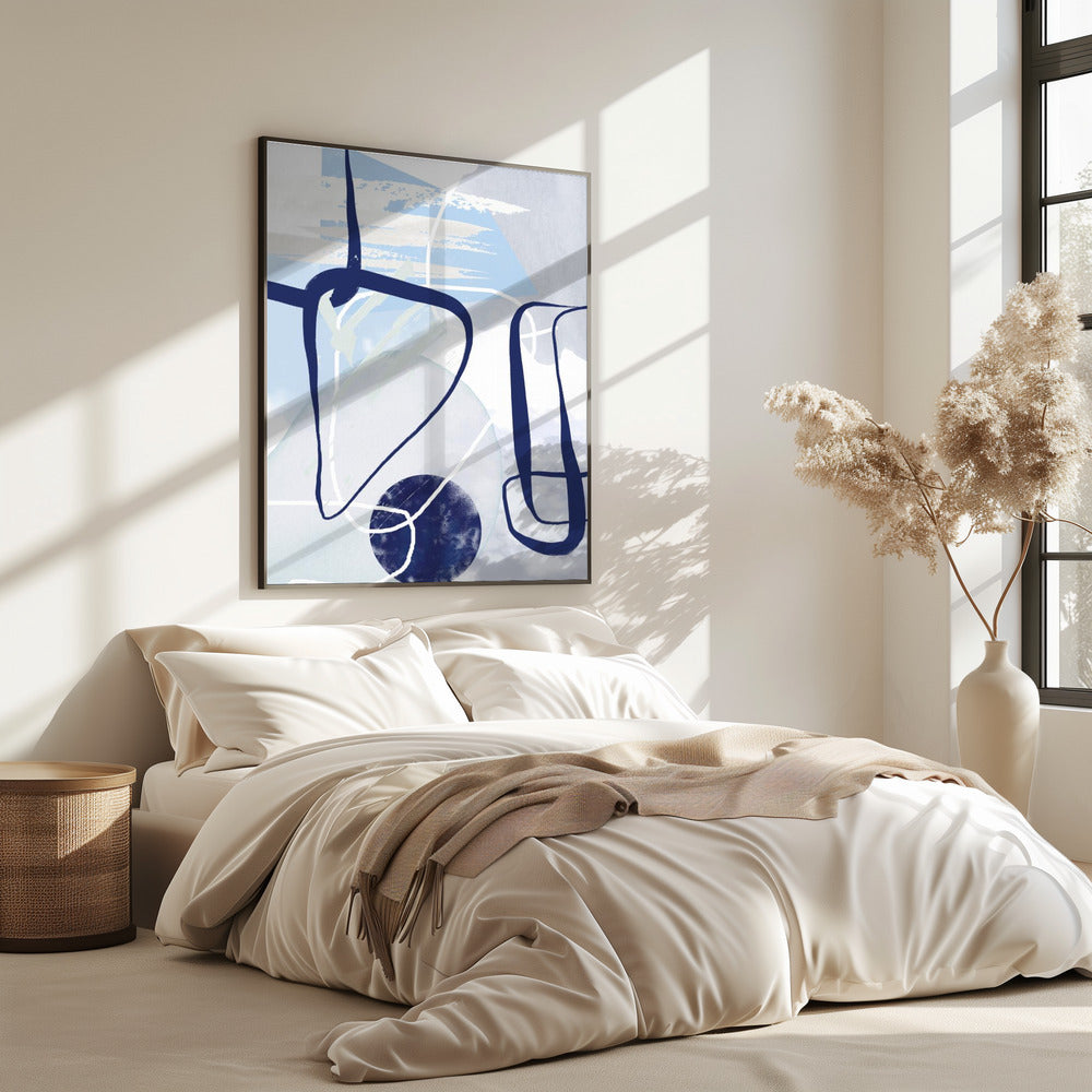Blaue Linien-1 | Poster