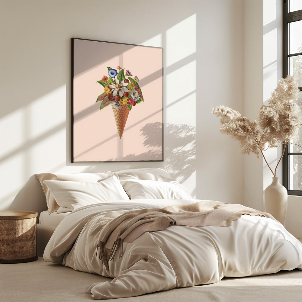 Botanisches rosa Eis | Poster