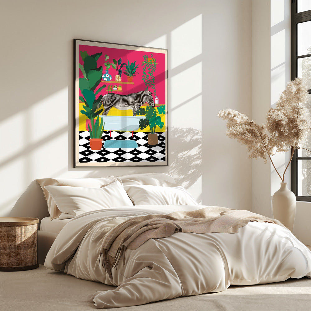 Zebra-Badezeit | Poster