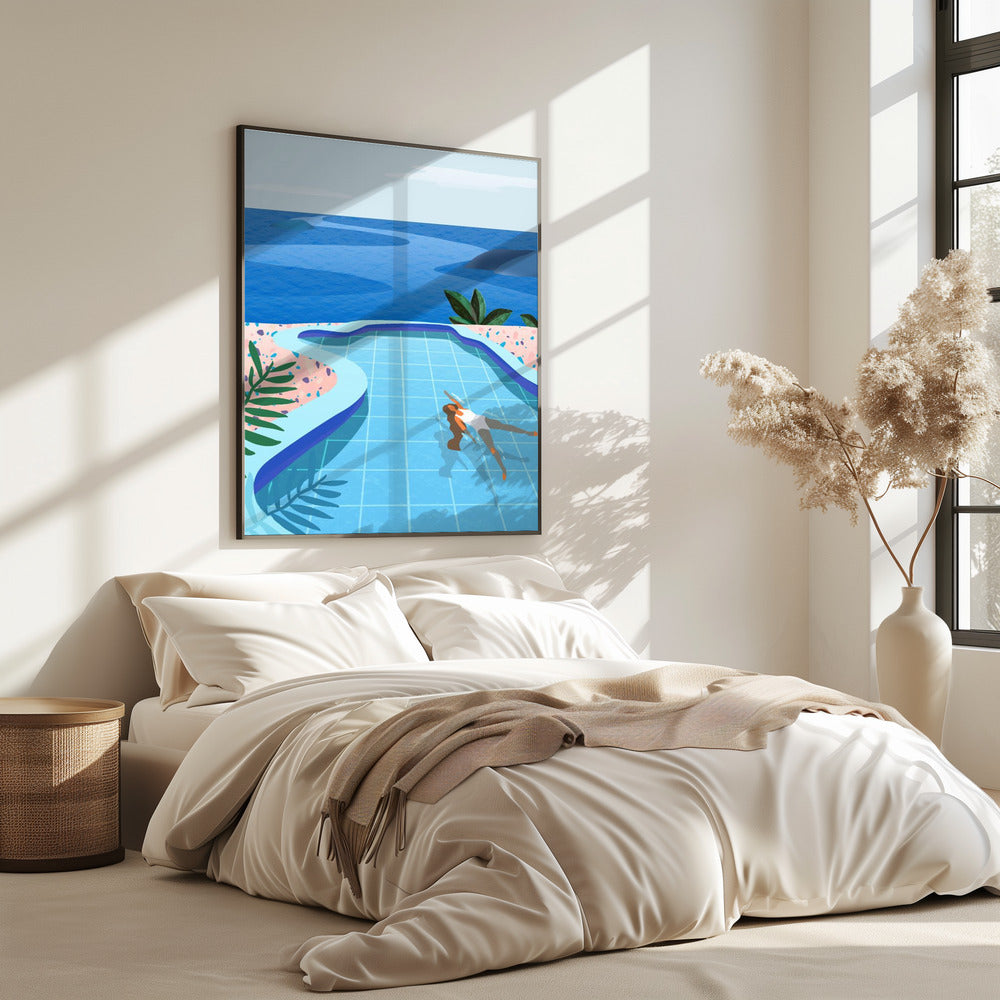 Mädchen im Pool | Poster