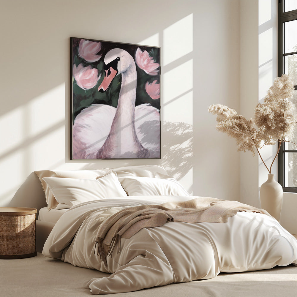 Schwan im Teich | Poster