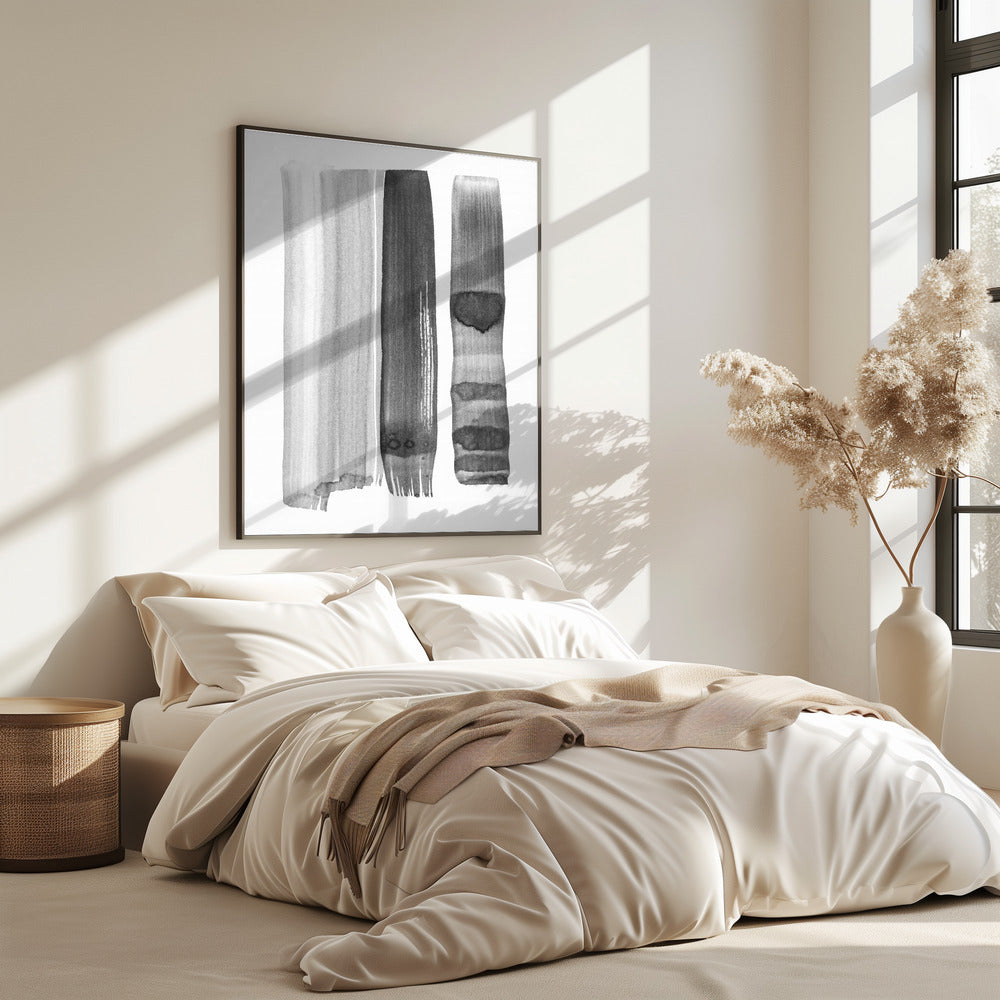 Monochrome Striche | Poster