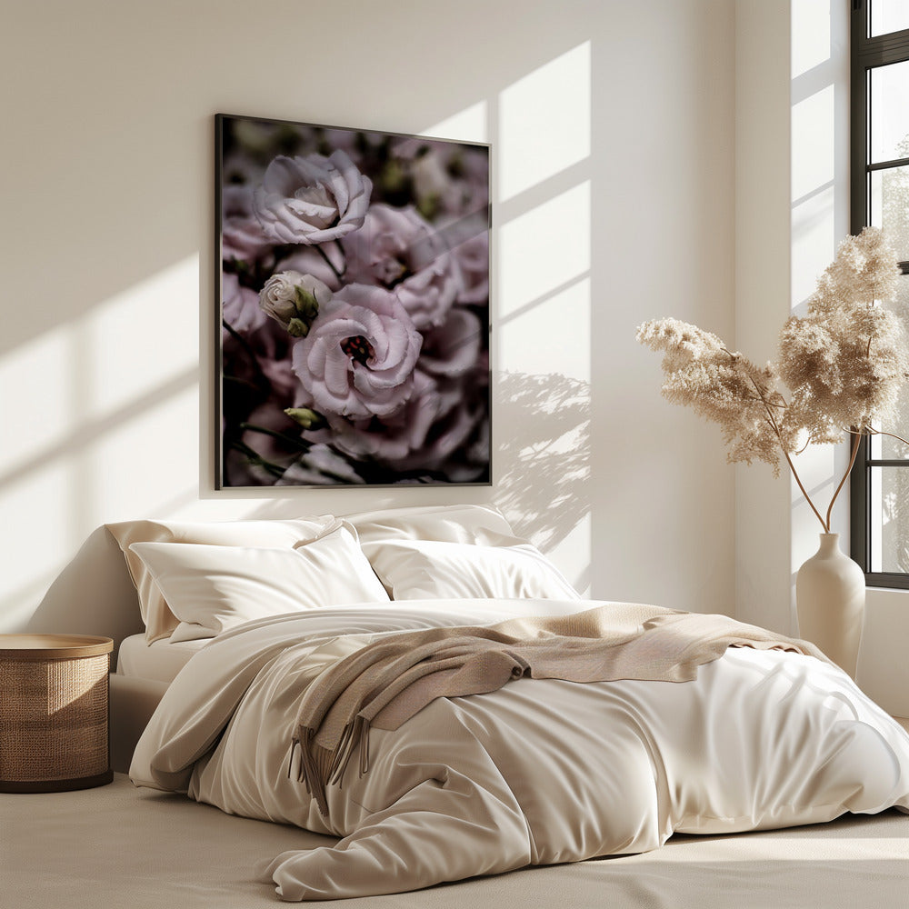 Zarte Schönheit der rosa Lisianthus-Blume | Poster
