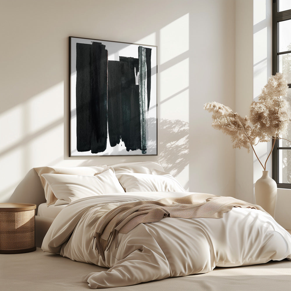 Monochrome Striche | Poster