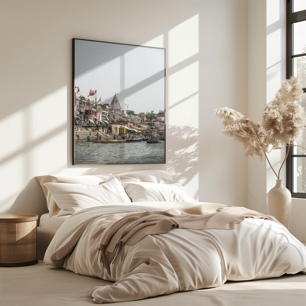 Ganges Riverside Scene | Poster