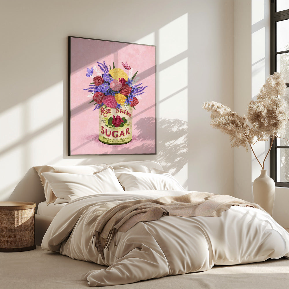Blumen in einer Vintage-Dose | Poster