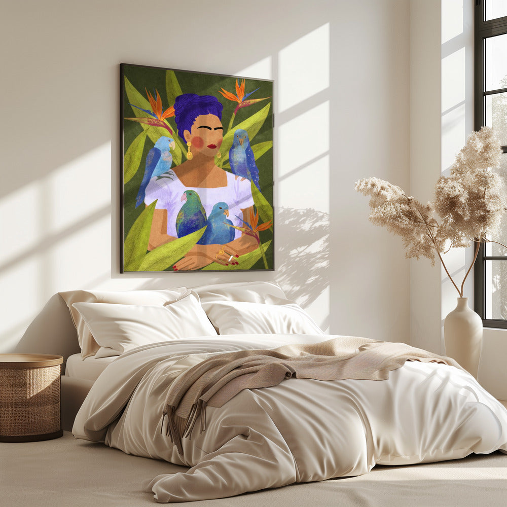 Frida und Vögel | Poster
