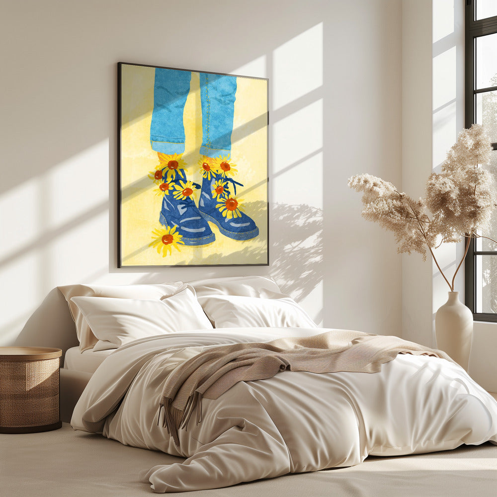Sonnenblumenspaziergang | Poster