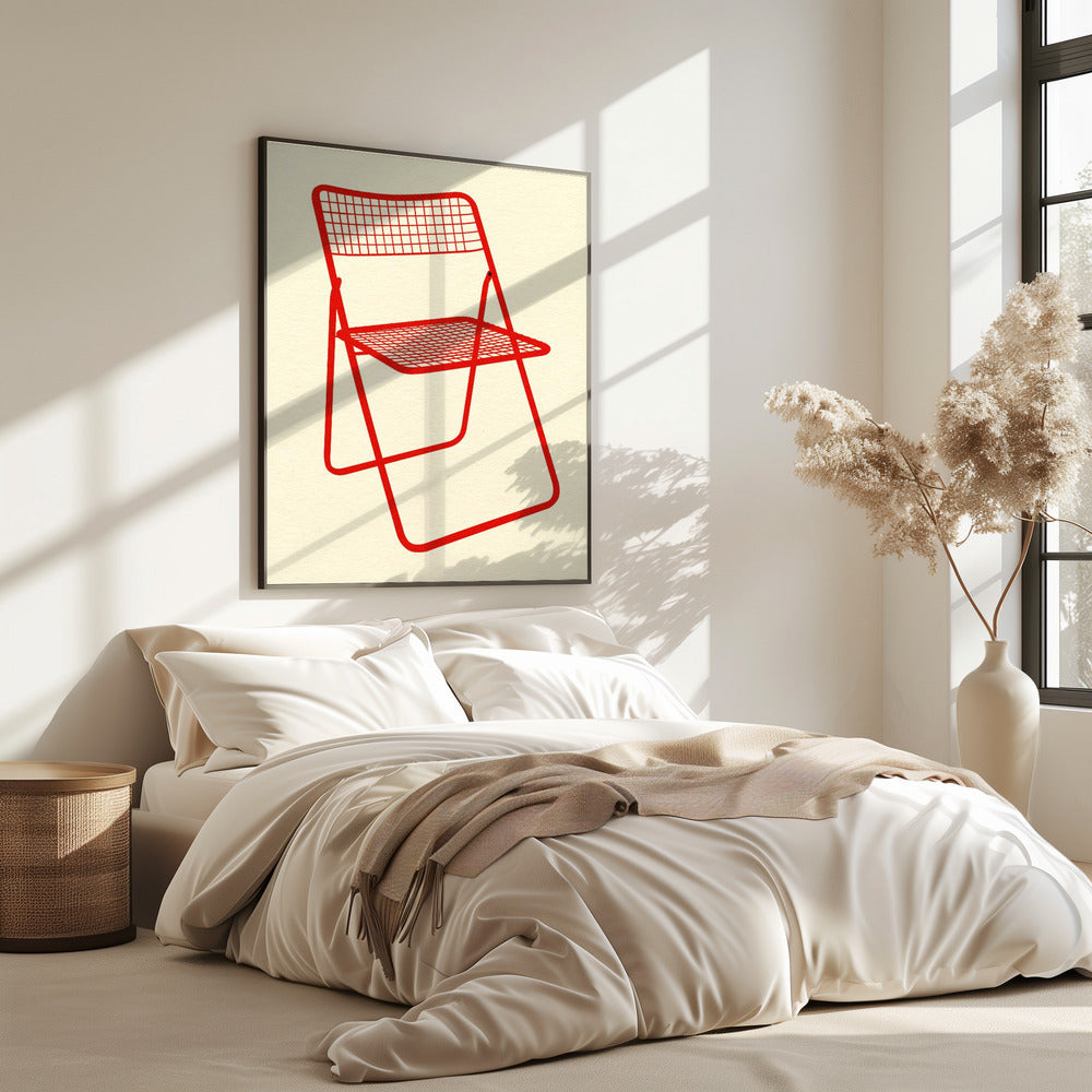 Ted Net Stuhl Rot | Poster