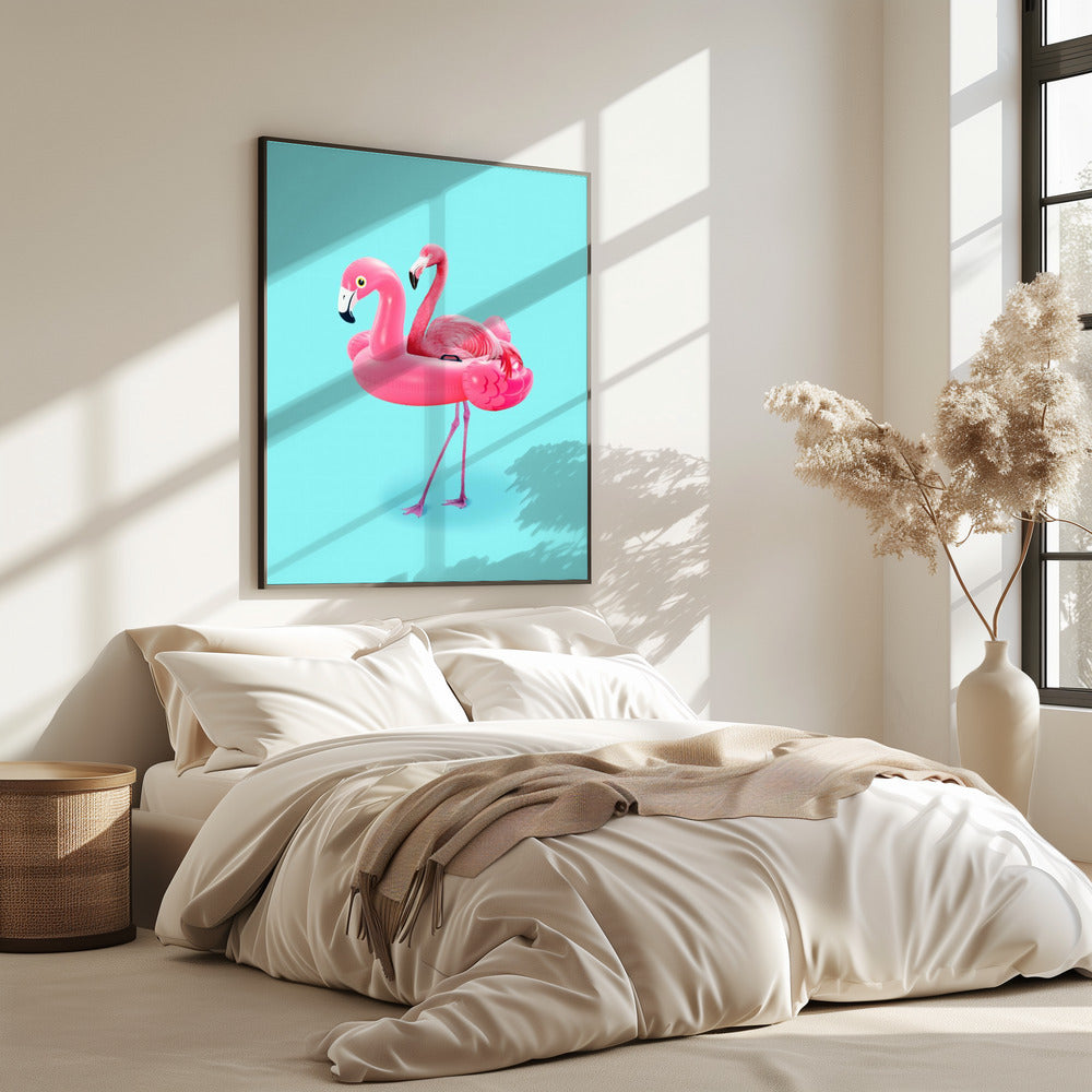 Flamingo im Resort | Poster