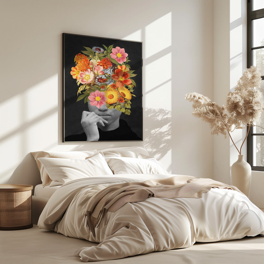 Bunter Vintage-Blumenstrauß | Poster