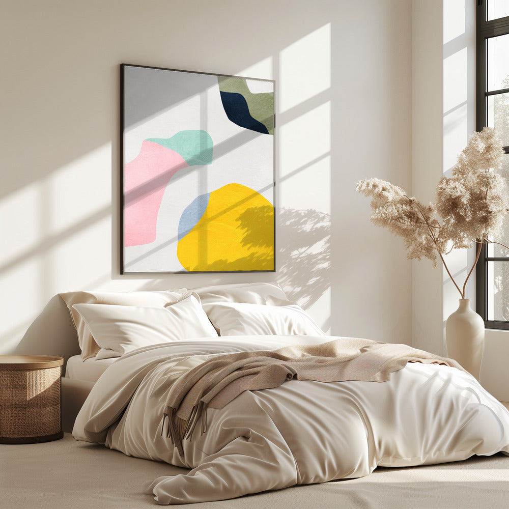Pastellfarbene Minimalformen | Poster