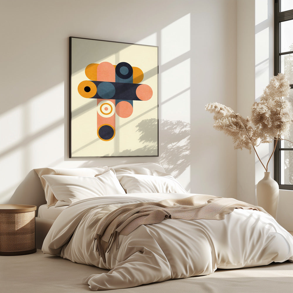 Regenbogen Plus Formen Blau Senf8 | Poster
