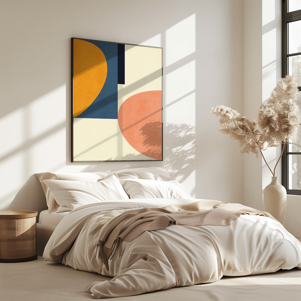 Regenbogen Plus Formen Blau Senf1 | Poster