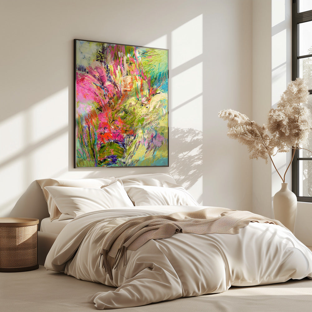 Expressionistisches buntes abstraktes Poster