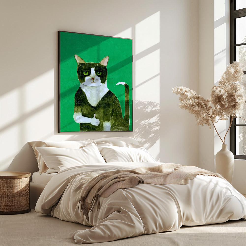 Smoking-Katze Daumen hoch | Poster