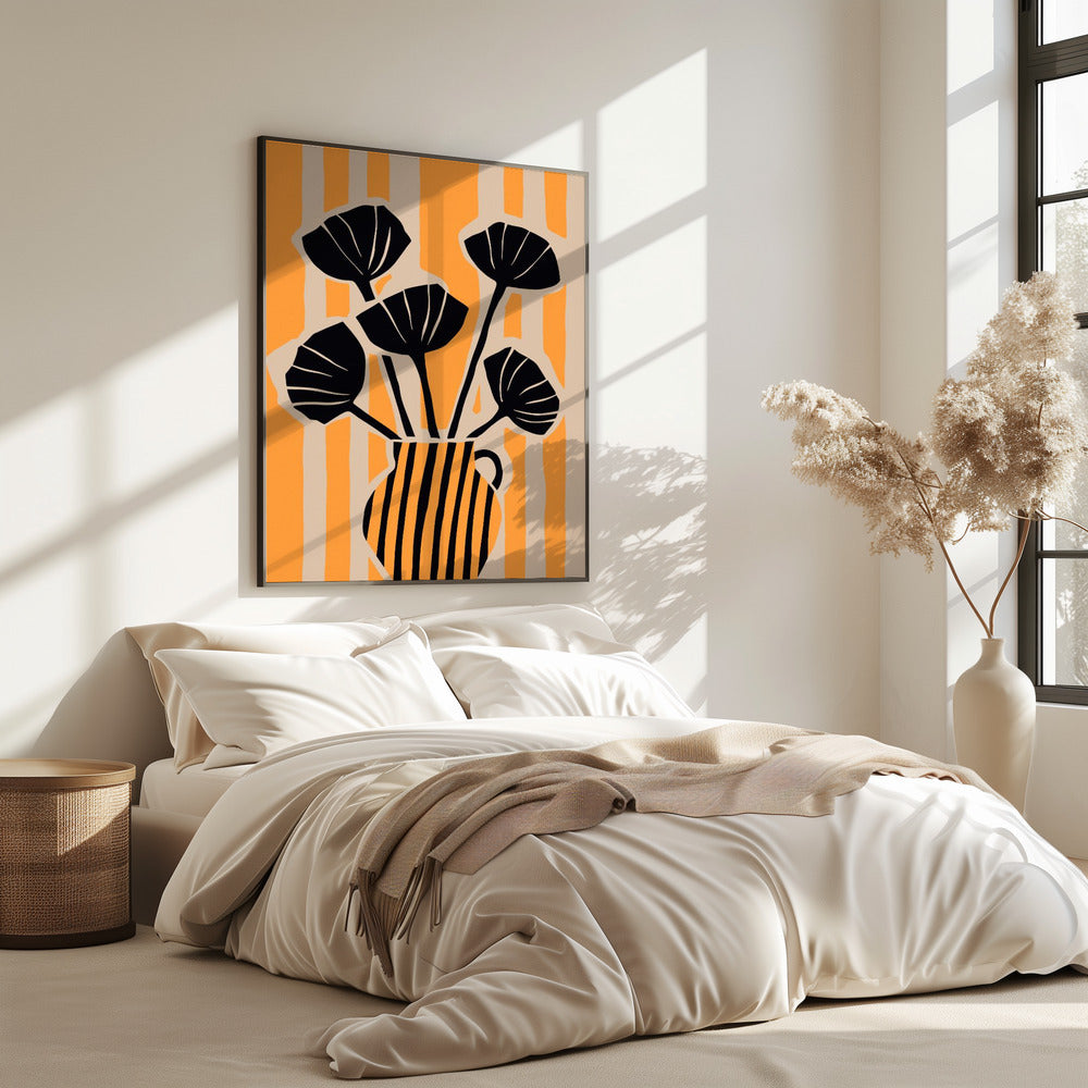 Kräftige Blumenstreifen | Poster