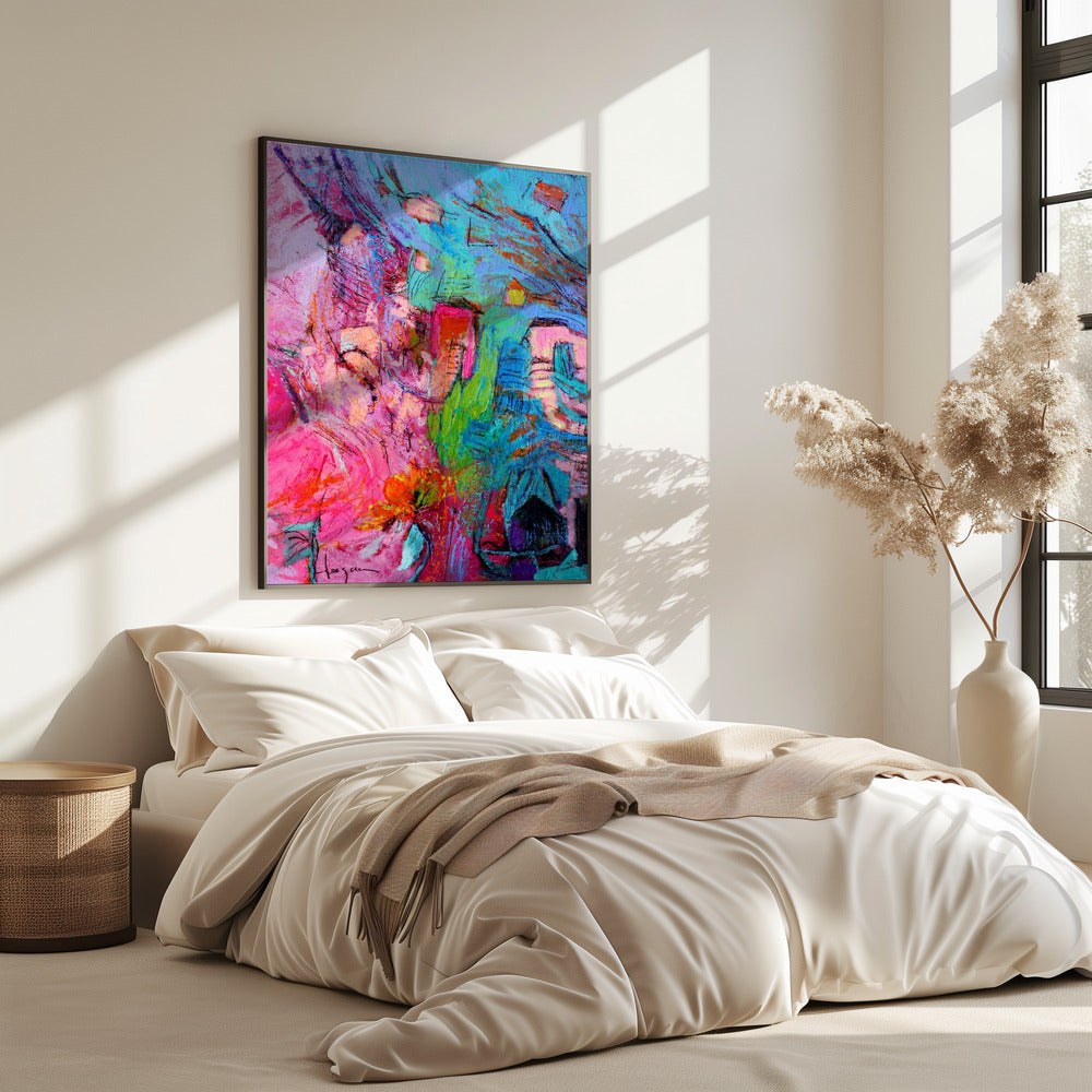 My Pink Cottage in the Garden | Poster