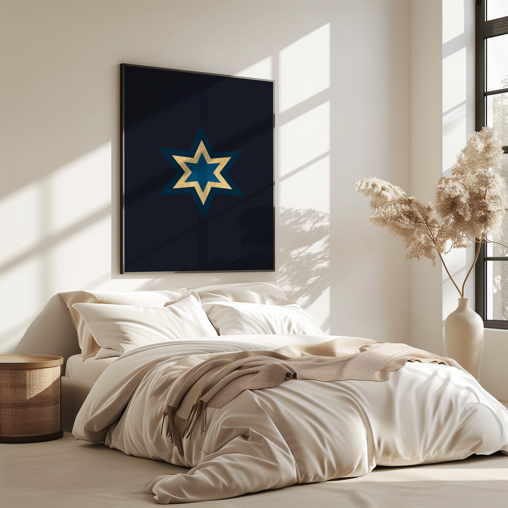Eine Sternschnuppe in der Nacht | Poster