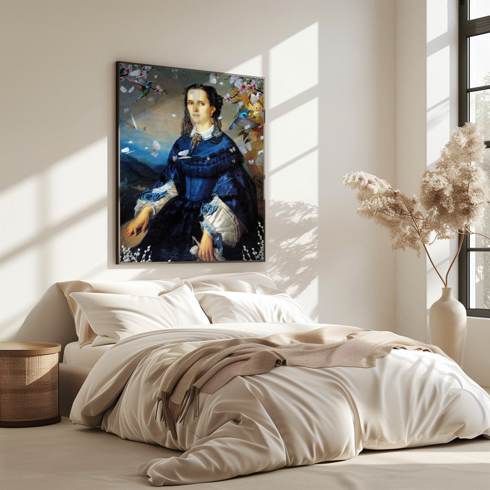 Lady Blue Kolibri blüht | Poster
