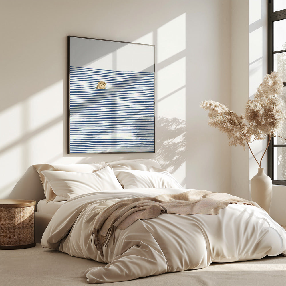 Otter in den Wellen | Poster