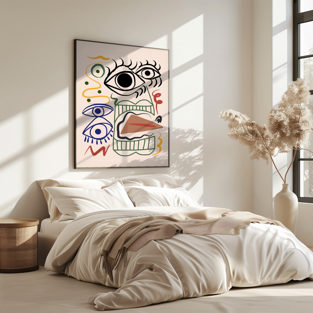 Line Art Bizarre Totem | Poster