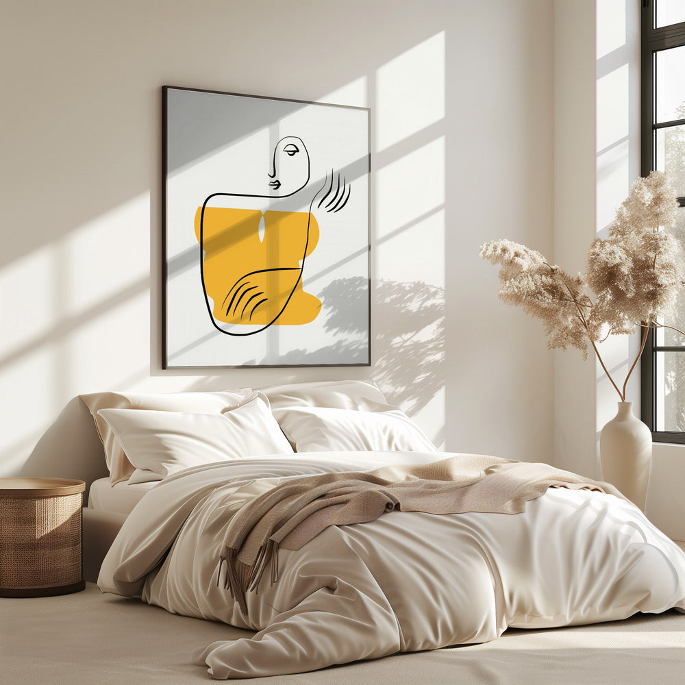 Abstract Line Drawing Of A Person | Poster