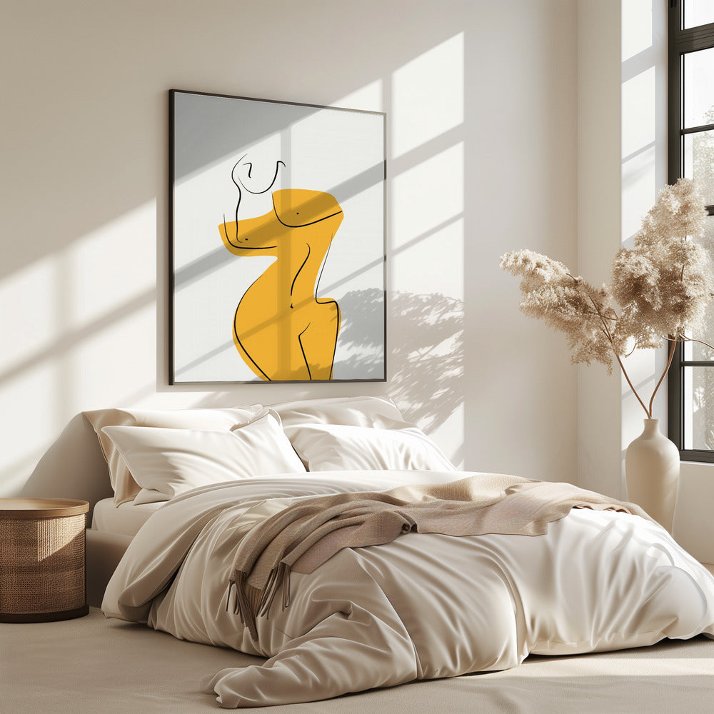 Elegant Female Nude Silhouette | Poster