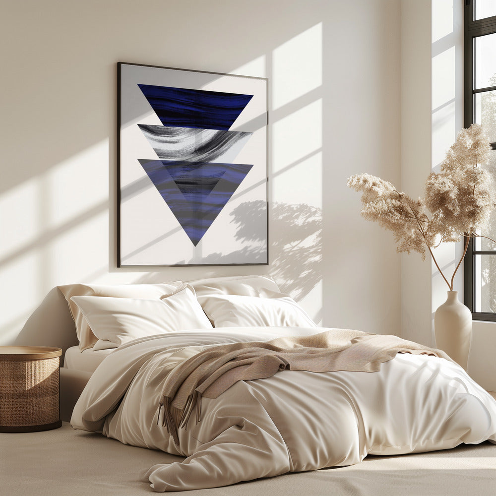 Drei geometrische Dreiecke | Poster
