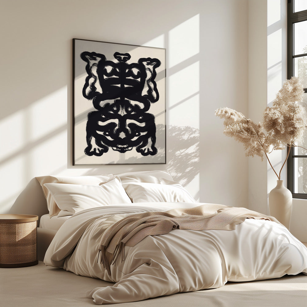 Symmetrisches schwarzes Muster | Poster