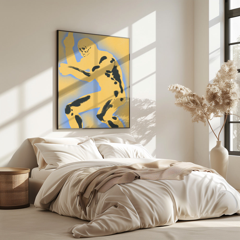 Skelettfigur in dynamischer Pose | Poster