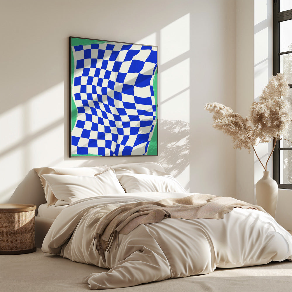 Blaues Karomuster | Poster