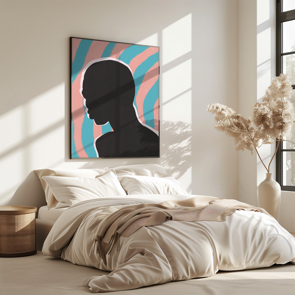 Anonymous Portrait In Neon Lights | Poster