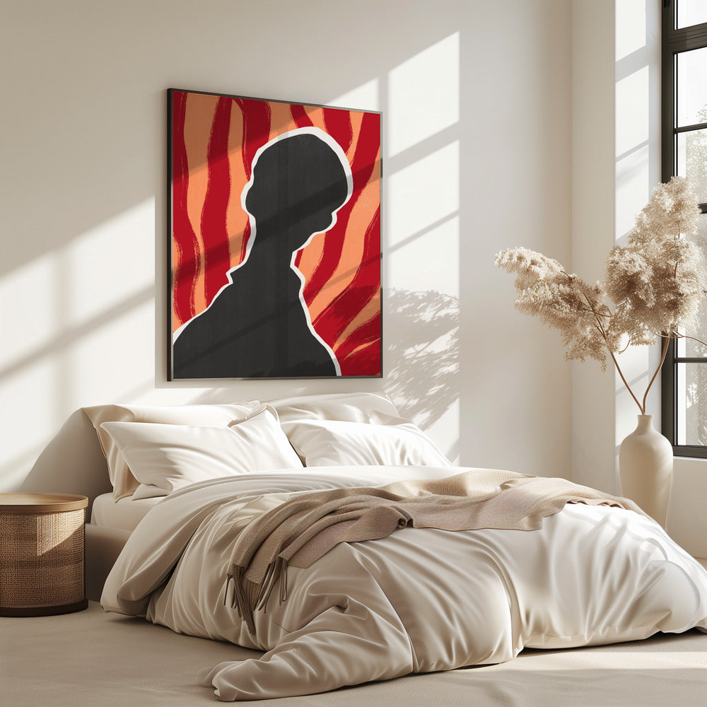 Anonymes Porträt in der Hitze | Poster