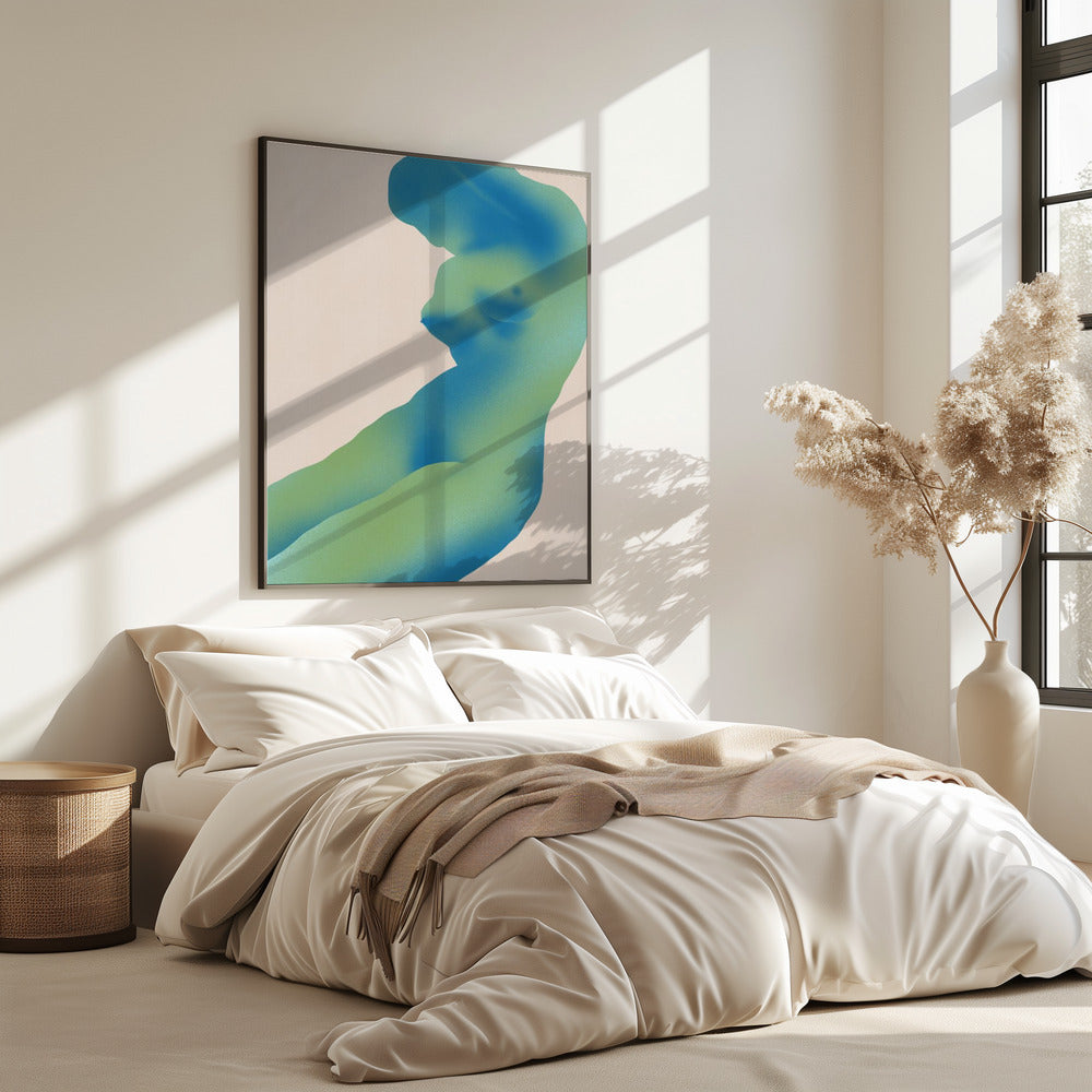 Abstrakte menschliche Figur mit Farbverläufen | Poster