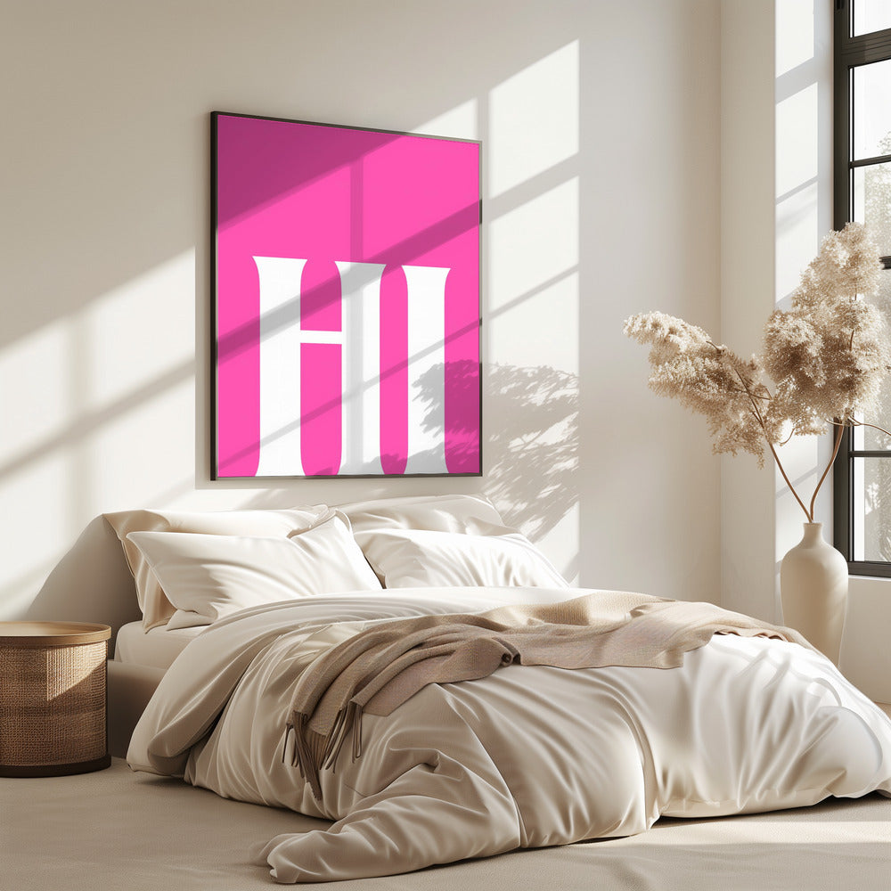 Kräftiger rosa Gruß | Poster