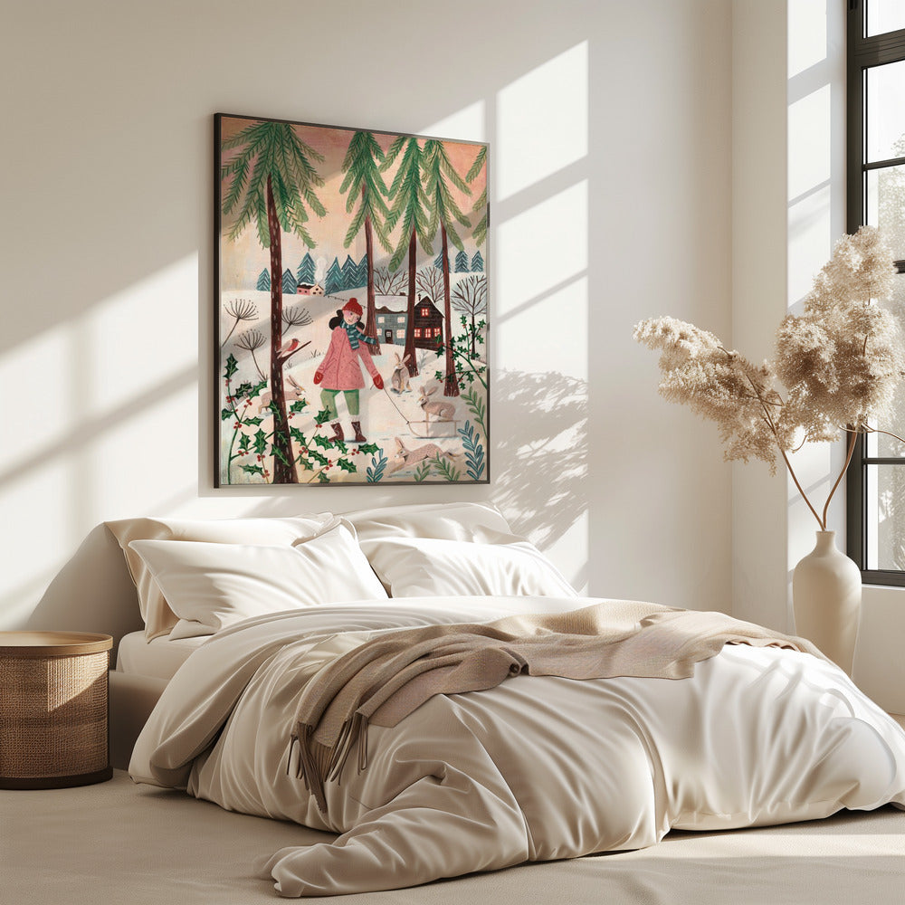 Spaziergang im Schnee | Poster