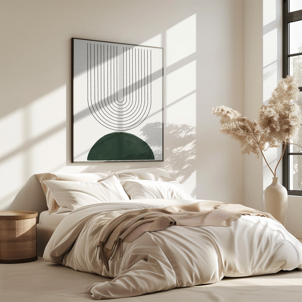 Green Mid Century Modern No.5 | Poster